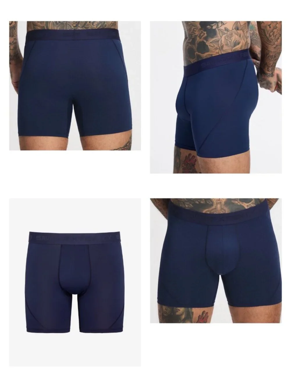 New Savage x Fenty Shadow Fit Boxer Briefs Blue Size M